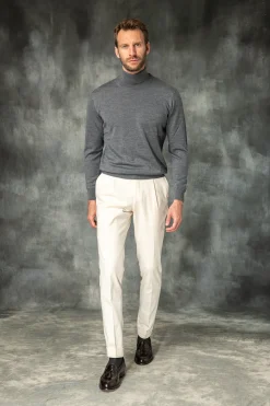 Anthracite Merino Turtleneck – Made In Italy|Pini Parma Discount