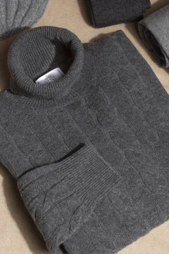 Anthracite Turtleneck – Made In Italy|Pini Parma Online