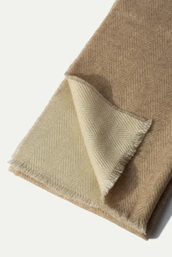 Beige And Off-White Reversible Herringbone Scarf - Made In Italy|Pini Parma Flash Sale