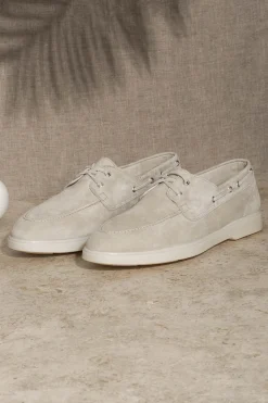 Beige Suede Boat Shoes - Made In Italy|Pini Parma Fashion