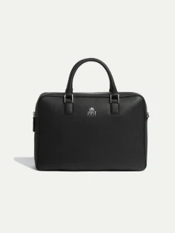 Black Leather Briefcase - Made In Italy|Pini Parma Online