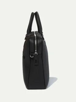 Black Leather Briefcase - Made In Italy|Pini Parma Online