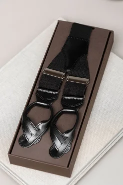 Black Suspenders - Made In Italy|Pini Parma Shop