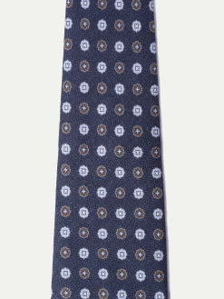 Blue Fancy Silk Tie - Made In Italy|Pini Parma Fashion