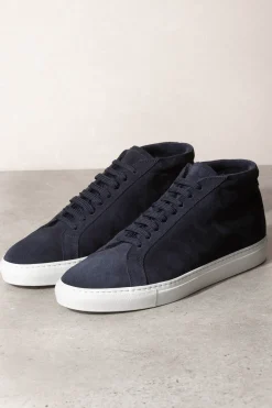 Blue Mid Top Sneakers - Made In Italy|Pini Parma Flash Sale