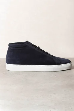 Blue Mid Top Sneakers - Made In Italy|Pini Parma Flash Sale