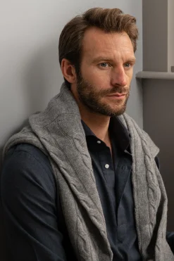 Blue Popover Shirt - Flannel Touch - Made In Italy|Pini Parma Store