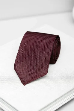 Bordeaux Grenadine Silk Tie - Hand Made In Italy|Pini Parma Sale