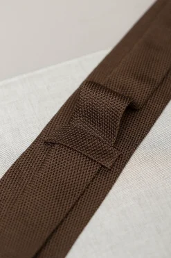Brown Grenadine Silk Tie - Hand Made In Italy|Pini Parma Flash Sale