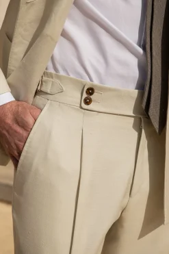 Cream Trousers "Soragna Capsule Collection" - Made In Italy|Pini Parma Cheap