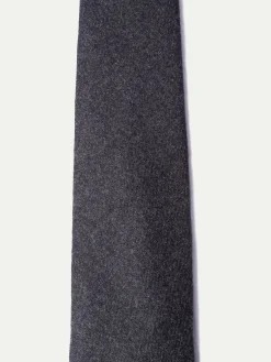 Dark Grey Flannel Tie - Hand Made In Italy|Pini Parma Flash Sale