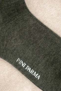 Green - Super Durable Wool Short Socks - Made In Italy|Pini Parma New