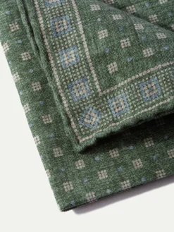 Green Fancy Pocket Square - Made In Italy|Pini Parma Hot
