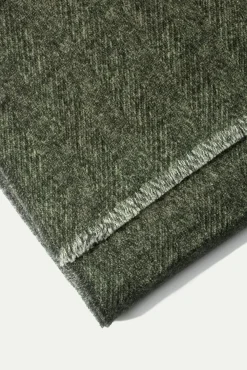 Grey And Green Reversible Herringbone Scarf - Made In Italy|Pini Parma Best Sale