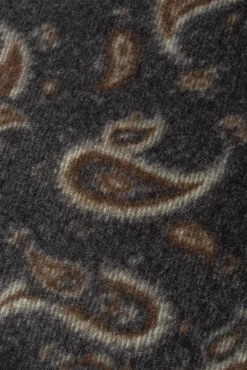 Grey Paisley Reversible Scarf - Made In Italy|Pini Parma Outlet