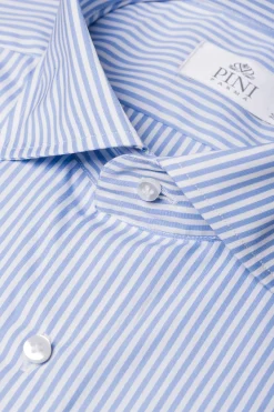 Light Blue Striped Shirt - Made In Italy|Pini Parma New