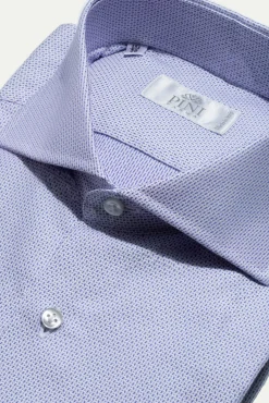 Light Blue Textured Shirt - Made In Italy|Pini Parma Online
