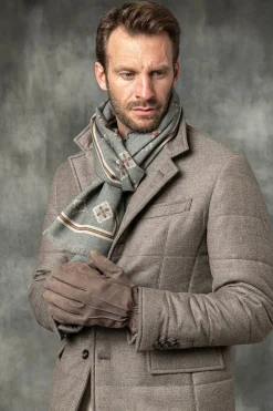 Taupe Cashmere Lined Suede Gloves - Made In Italy|Pini Parma Fashion