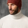 Terracotta Cashmere Rib Knit Beanie - Made In Italy|Pini Parma Discount