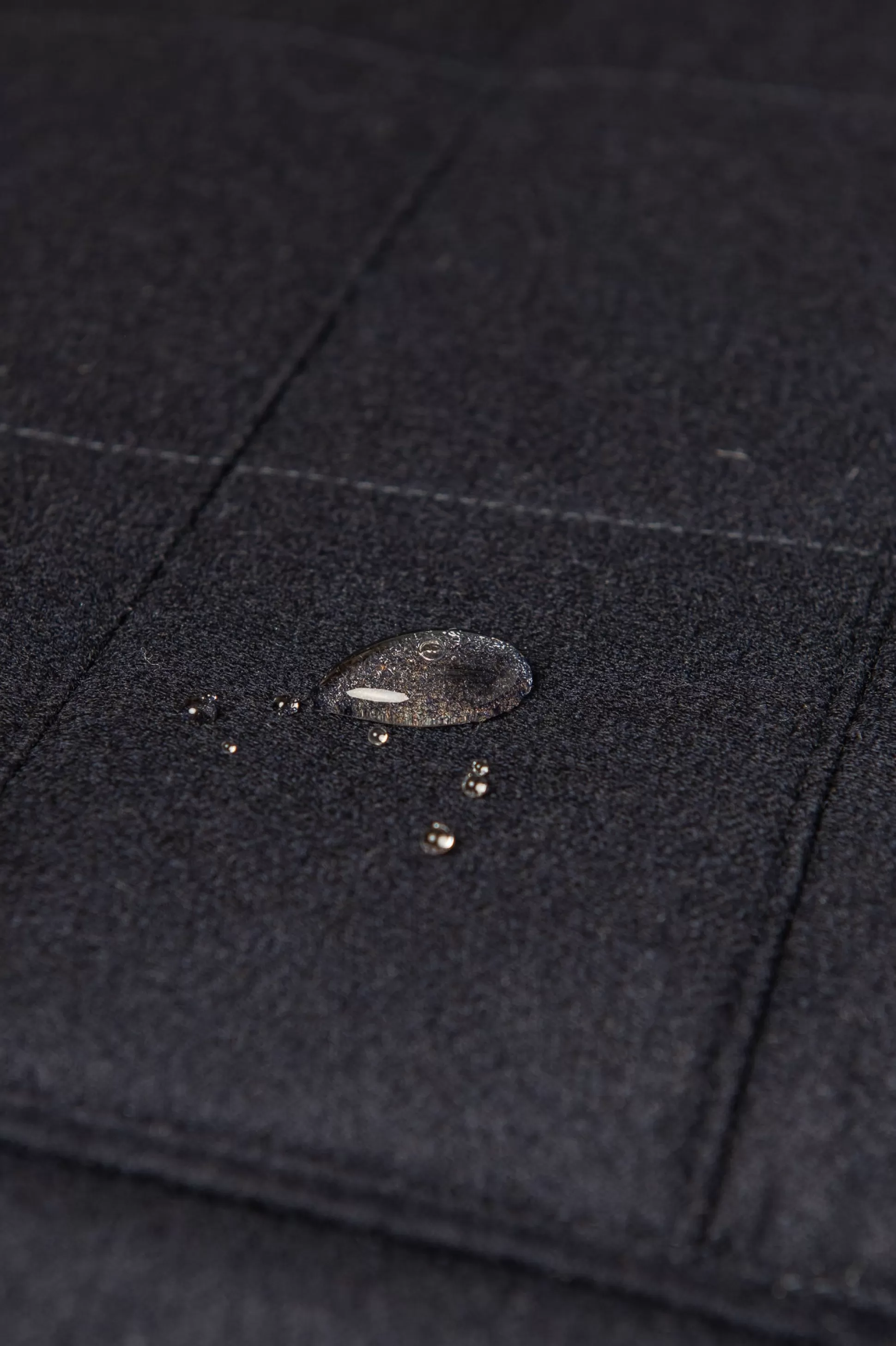 Blue Down Jacket In Loro Piana Wool With Rain System®– Made In Italy | Pini Parma Online