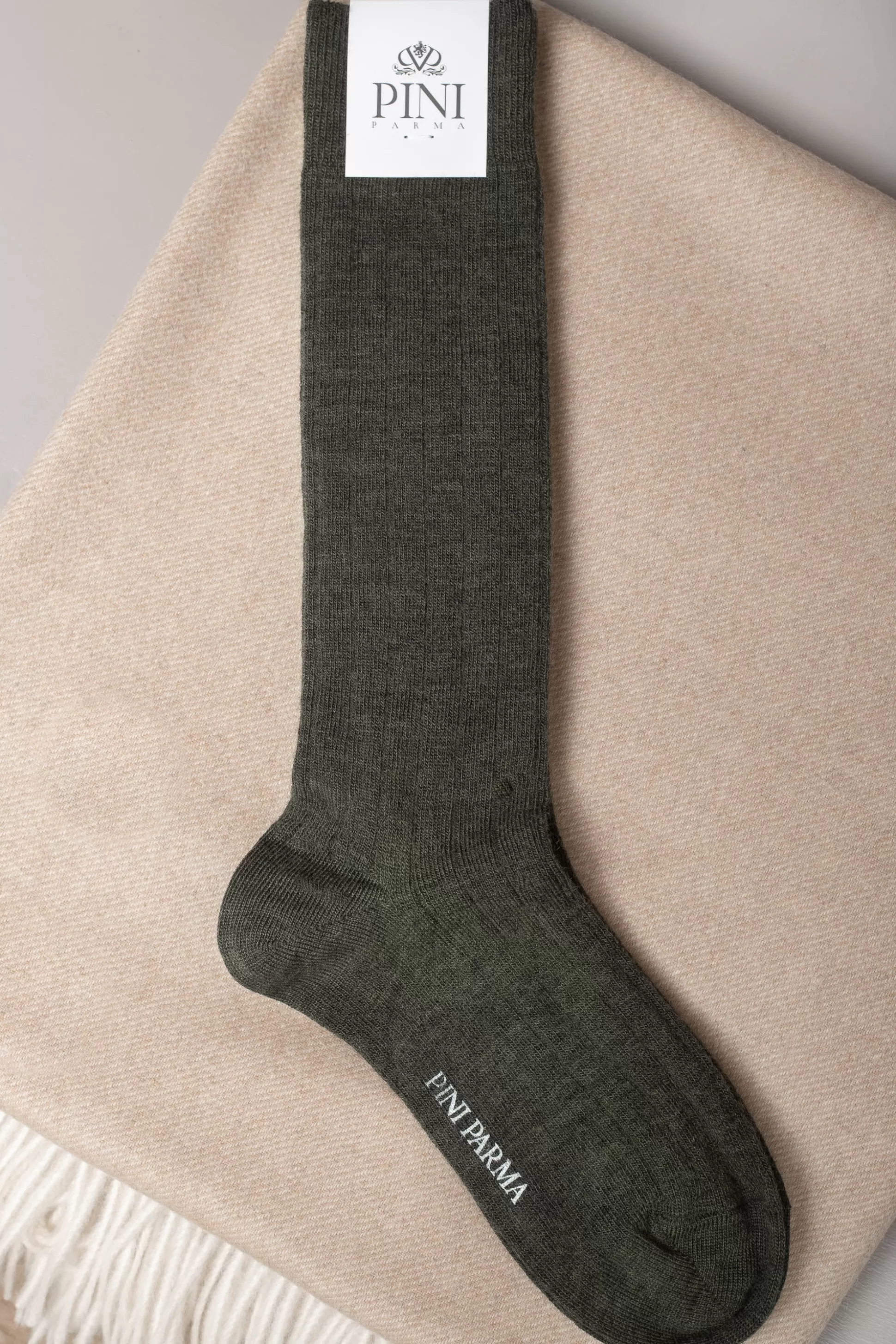 Green - Super Durable Wool Short Socks - Made In Italy | Pini Parma New