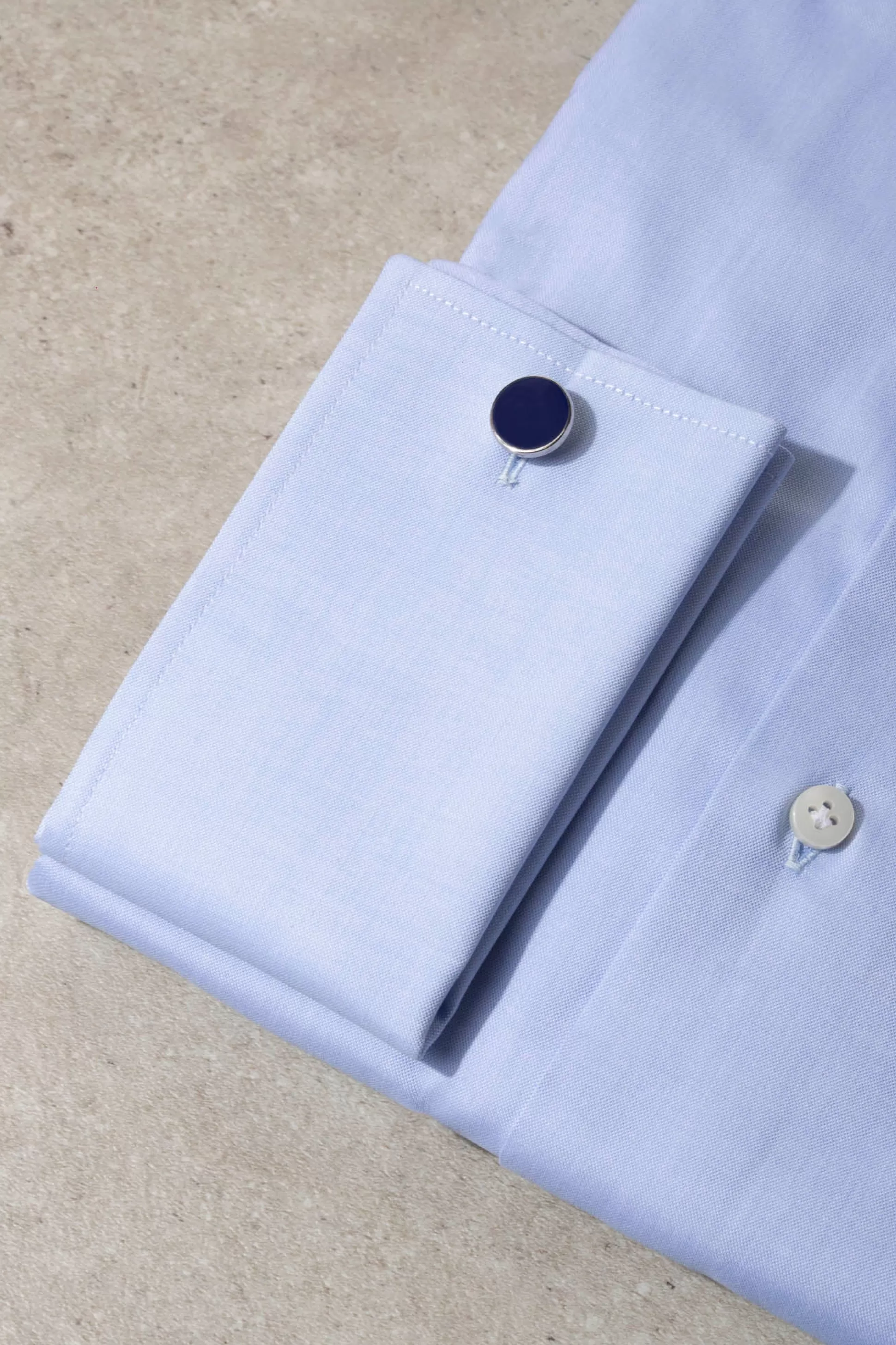 Light Blue Shirt With Double Cuff - Made In Italy | Pini Parma Outlet